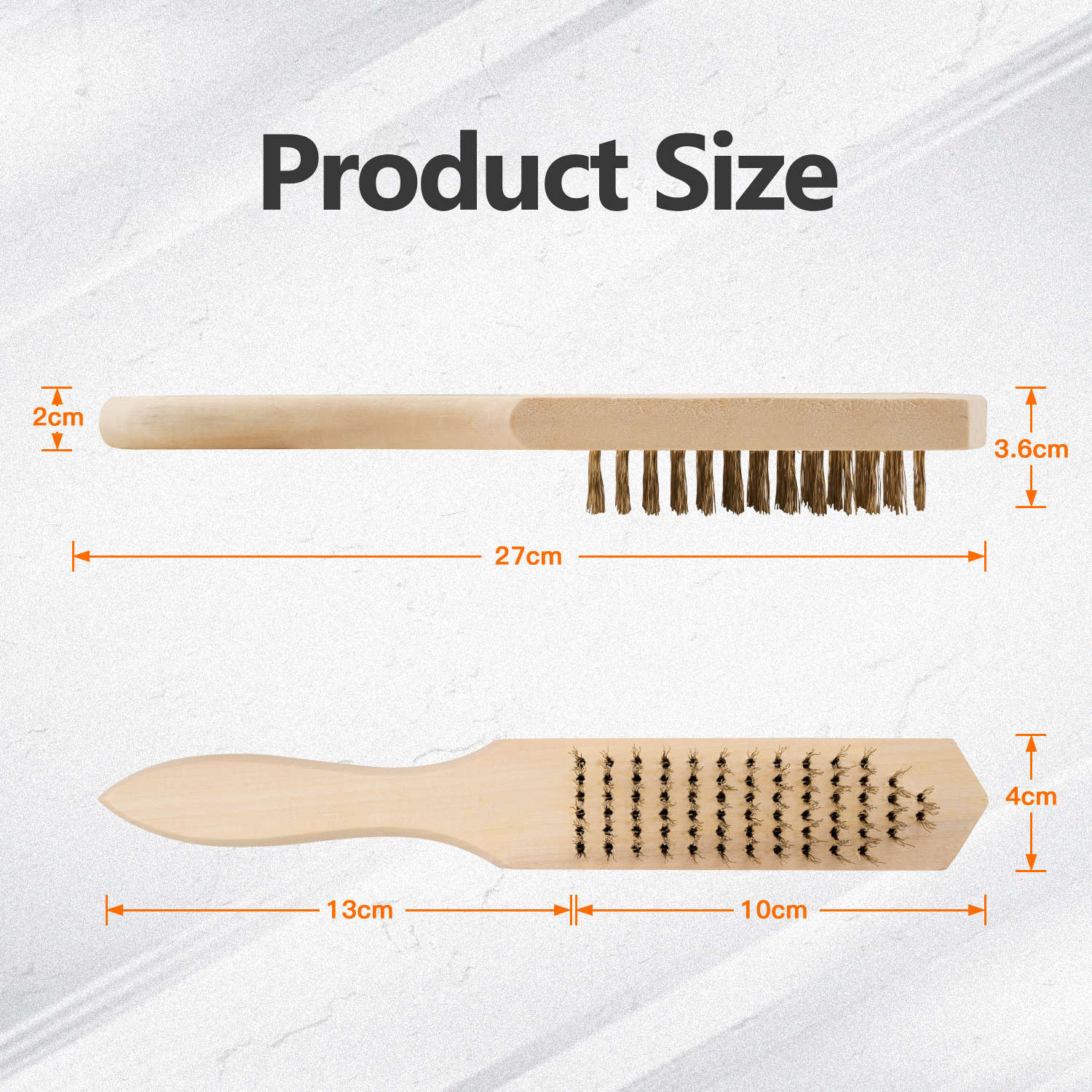 Cepillo de alambre de latón y acero inoxidable con mango de madera, limpiador ergonómico multisuperficie, herramienta de eliminación de óxido para joyería, eliminación de pintura oxidada