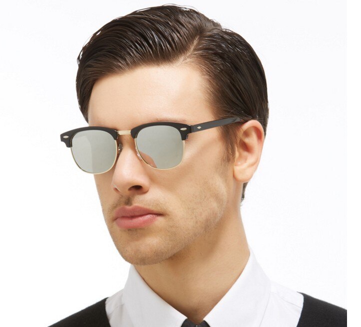 F3 Classic Half Metal Gepolariseerde Zonnebril Mannen Vrouwen Spiegel Zonnebril Mode Vrouwelijke Gafas EEN UV400