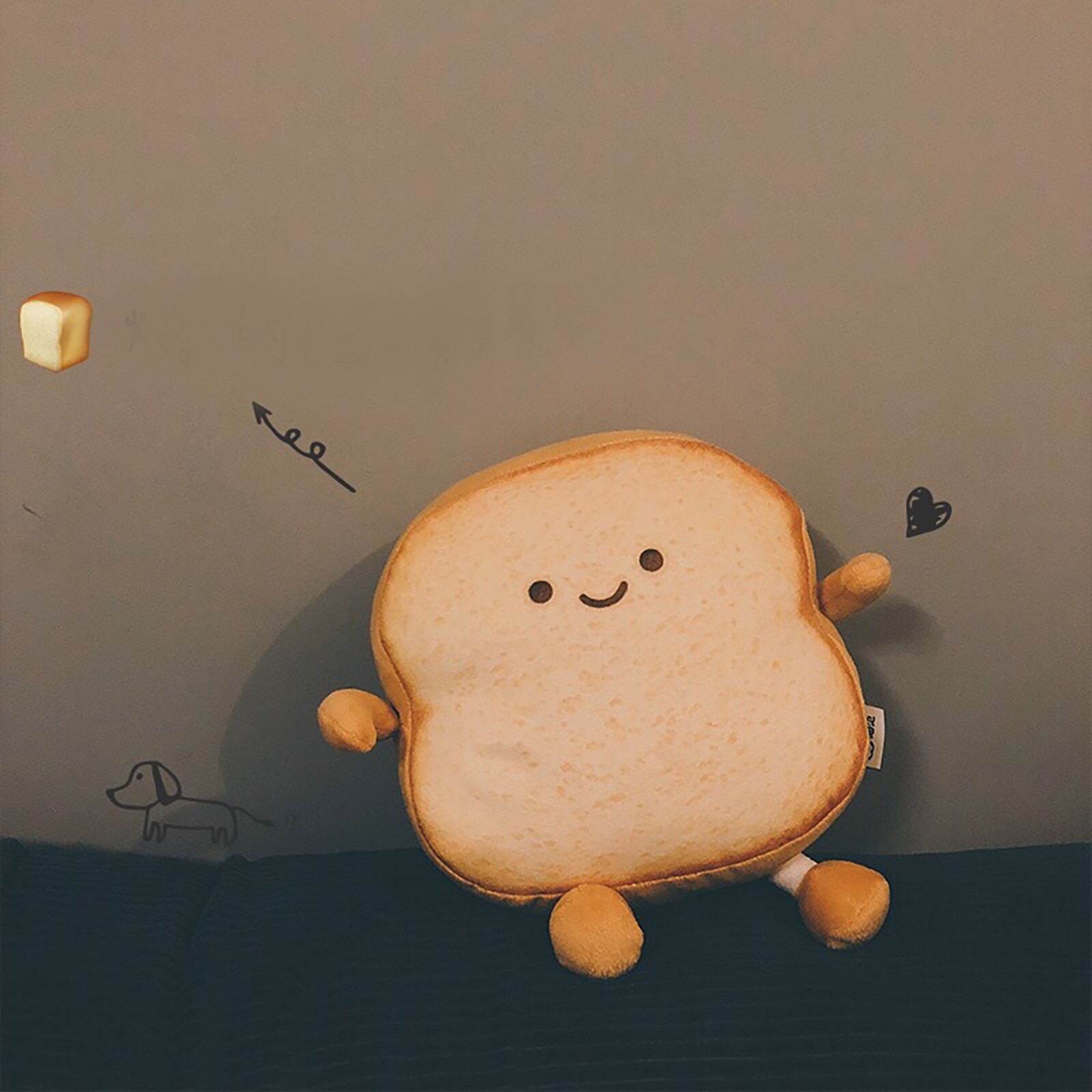 Oreiller en peluche pour pain grillé, jouet amusant, nourriture en peluche, Simulation de pain tranché, oreiller en peluche, décoration de chambre à coucher à la maison, # p4