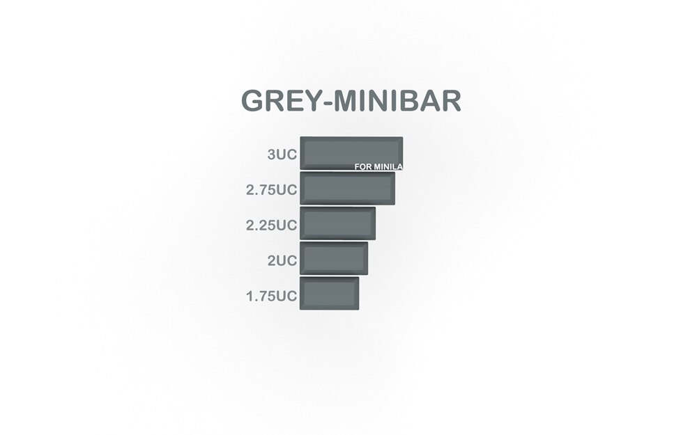 Domikey SA abs doubleshot keycap set Crisis SA profile for mx stem keyboard poker 87 104 gh60 xd64 xd68 xd84 xd96 xd75 xd87: SA Crisis Grey Mi