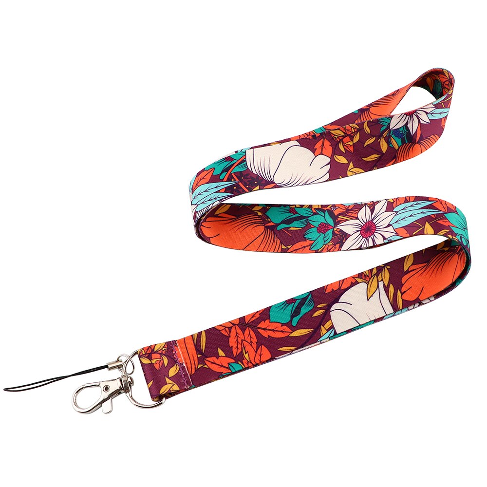 CB1272 Rose Bloem Telefoon Lanyard Sport Strap Hals Touw Mobiele Telefoon Strap Usb Badge Houder Lanyard Hals Ketting Accessoires: 1