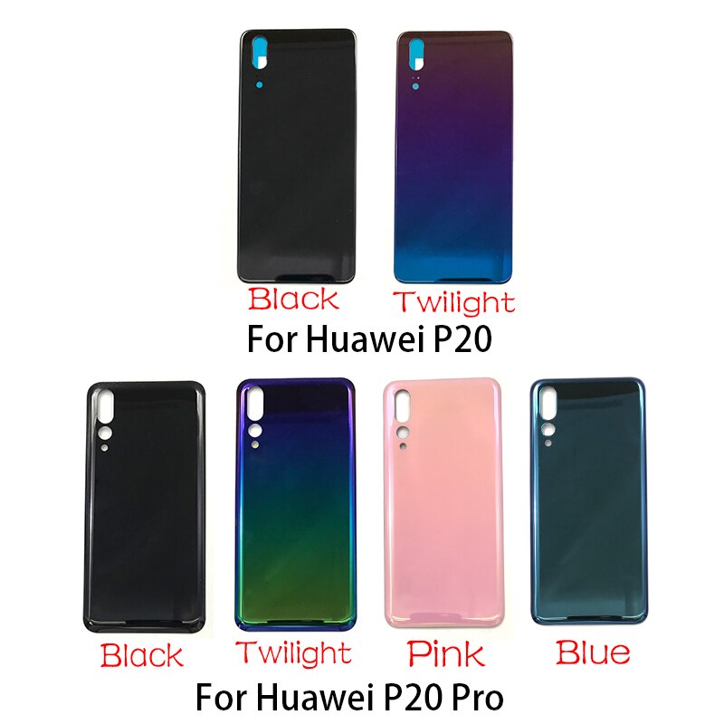 Terug Battery Cover Glas Voor Huawei P20 Pro Met Sticker