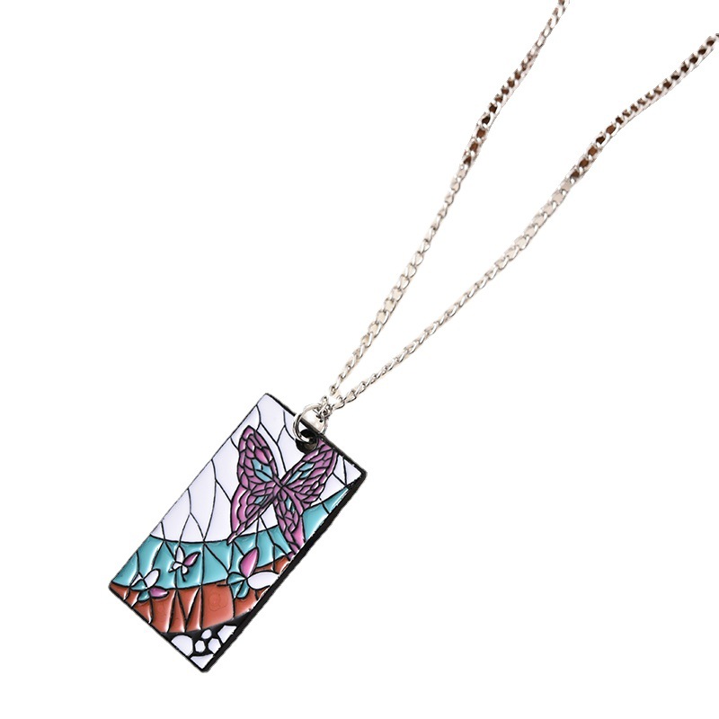 Collier Anime Demon Slayer Kamado Tanjirou Nezuko Agatsuma Zenitsu, pendentif en métal, accessoires de Cosplay, bijoux pour hommes et femmes