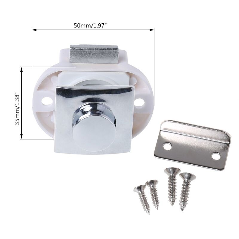 Camper Car Push Lock RV Caravan Boat Motor Home Cabinet Drawer Latch Button Locks For Furniture Hardware Accessories