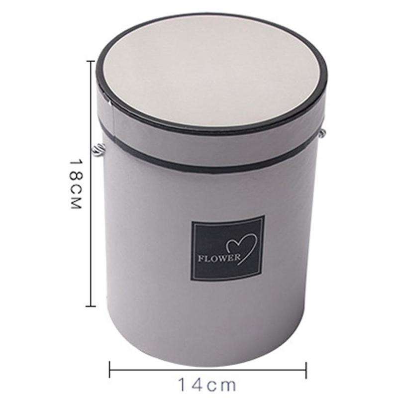 Valentine's Day Portable Round Small Hug Bucket Rose Flower Box Flower Packaging Box with Hand Mother's Box