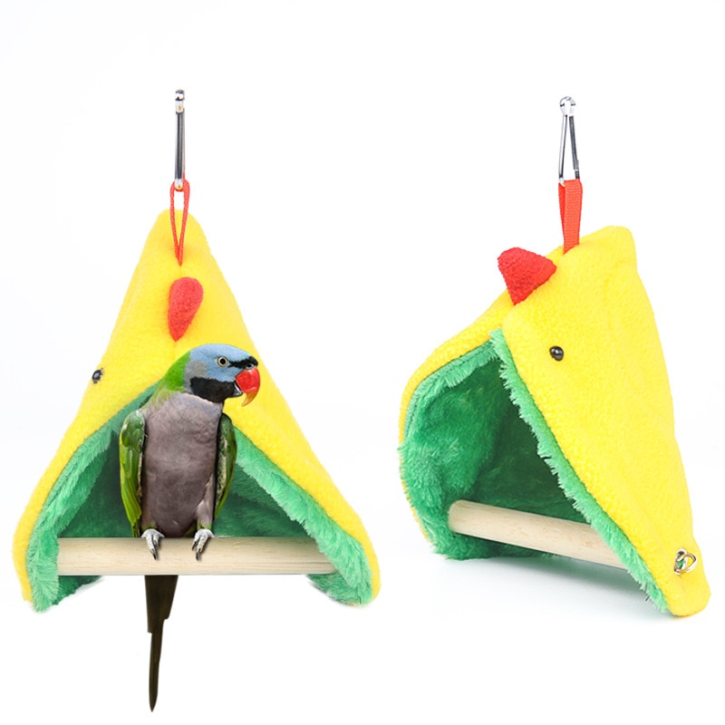 Bird Hanging Cave Cage Parrot House Hanging Cage Thick Plush Hammock Bird Toy Bird Nest Parrot Nest Warm Winter