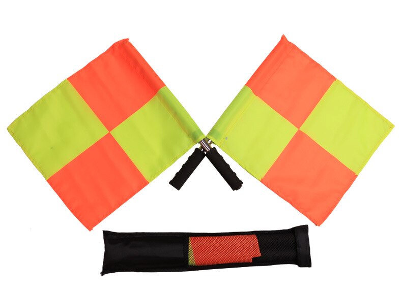 2pcs/set Soccer Football Referee Flag Fair Play Sports Match Football Linesman Flags Referee Equipment Football Supplies GYH: SmallGridRefereeFlag