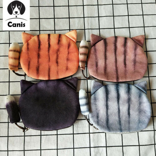 Neue Münze Tasche Geldbörse Nette Kleine Schwanz Katze Geldbörse Brieftasche Tasche Ändern Beutel Schlüssel Karte Halfter Mit Reißverschluss