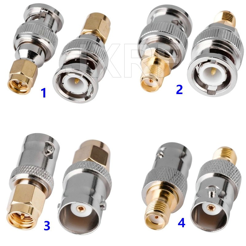 JXRF SMA BNC UHF To SMA SMB MCX MMCX BNC TNC UHF N F Type SO239 PL259 RF Coaxial coax Adapter Connector combination 4 piece: Orange