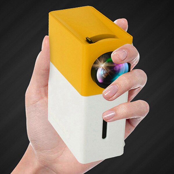 Projector Mini Projector Portable Theater Home Office HD 1080P Yellow LHB99