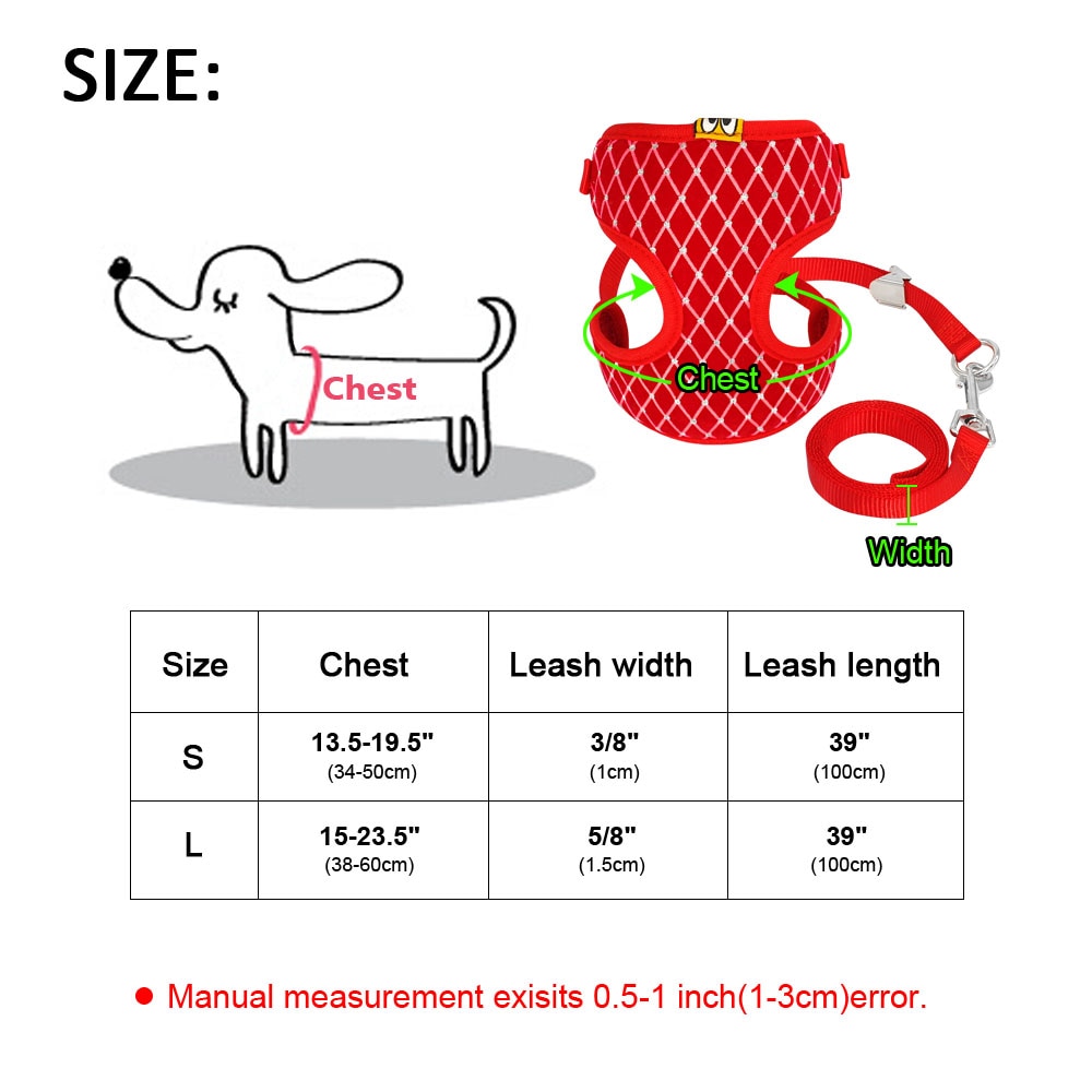 Söpö koiran kissan valjaat liivi hengittävä mesh lemmikkieläinten koiranpennun valjaat ja talutushihnasarja pieni nylon pehmeä lemmikin rintahihna chihuahua pinkille s