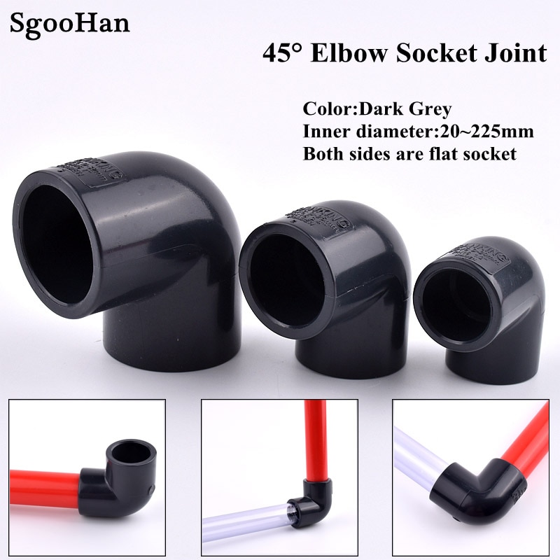 I.D 20~63mm UPVC Pipe 90° Equal Elbow Connector Irrigation System Hydroponics Planting Frame Plastic Elbow Socket Connectors