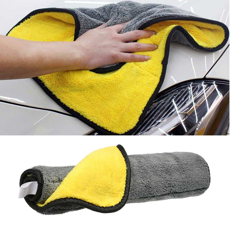 Autopleie supertykk plysj mikrofiber bilvoks og poleringshåndkle for bilpleiedetaljer mykt mikrofiberhåndkle