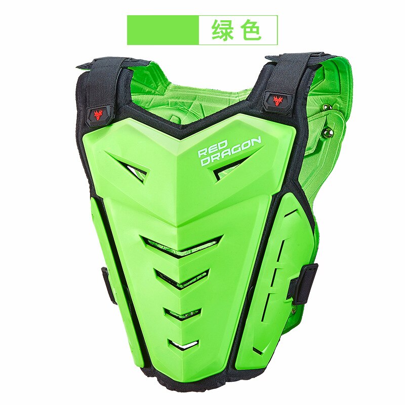 Motorcycle Body Armor Vest Mannen Motocross Riding Jas Motor Protector Off-Road Racing Borst Terug Protector Beschermende Gear: Green Vest