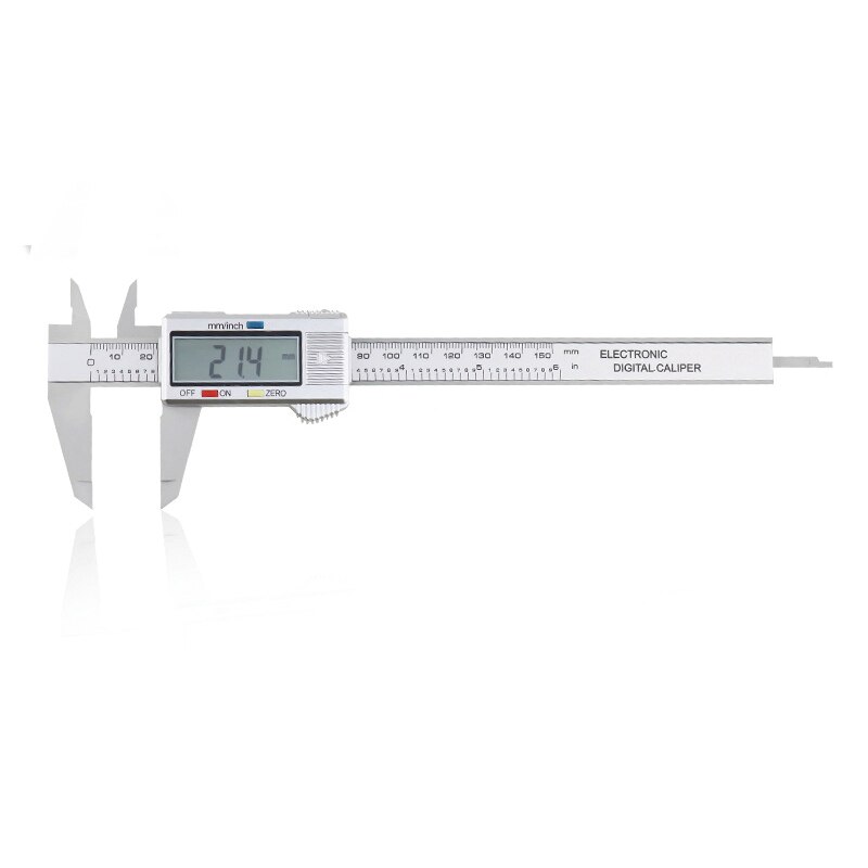 Digital Vernier Calipers 0-150mm LCD Electronic caliper Carbon Fiber Gauge height measuring tools instruments micrometer: Silver