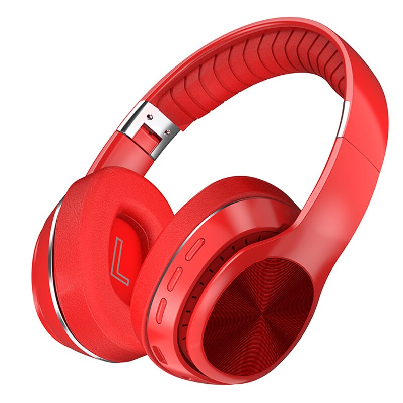 Xiaomi HiFi Foldable Headset Wireless Headphones BluetoothSupport TF Card/FM Radio/Bluetooth AUX Stereo Headset With Mic Deep: Red