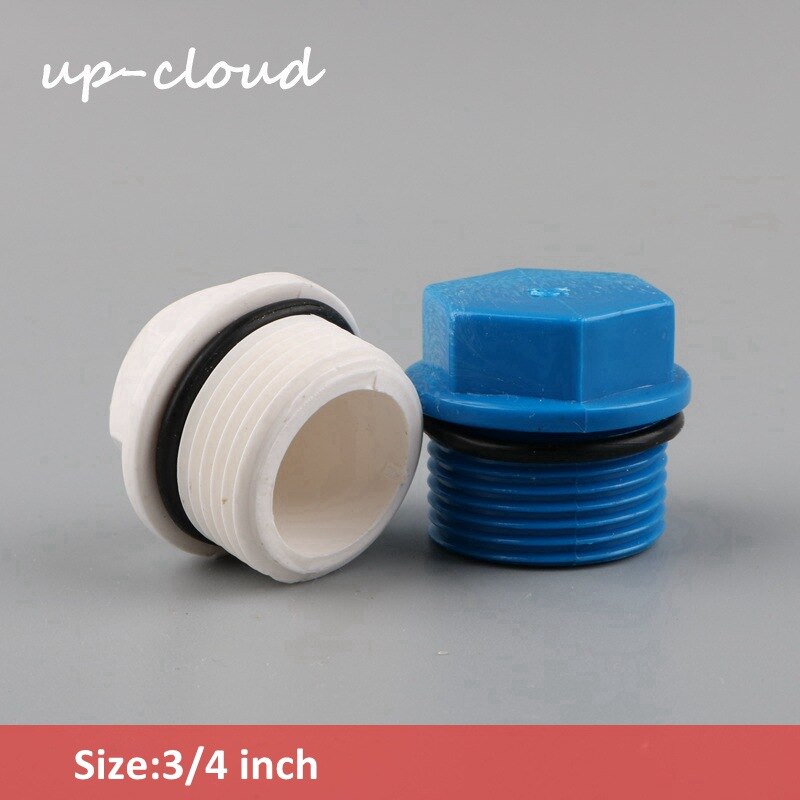 5pcs PVC 3/4" 1" Male Thread Plug 3/4 1 inch End Connector for Garden Irrigation Aquarium Stop Water Adapter