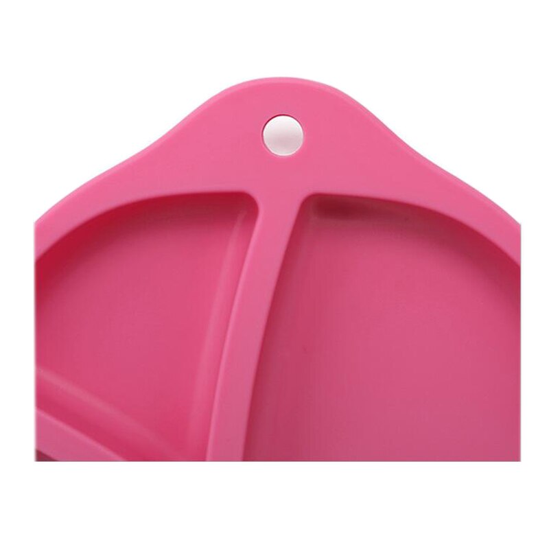 Baby retter børns sektion smilende silikone plade med sugekop stærk klæbrig delt silikone madplade