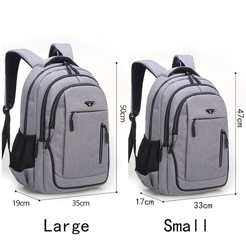 SUUTOOP Large Capacity Men Backpack Laptop 15.6 Oxford Solid Multifunctional School Bags Travel Schoolbag Back Pack for Male