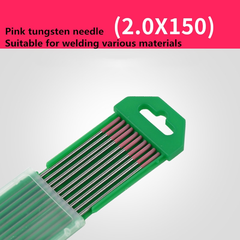 10 stk til ac tig-svejsning rene wolframelektroder wp pink tip 1.0/1.6/2.0/2.4mm: 2.0 x 150mm