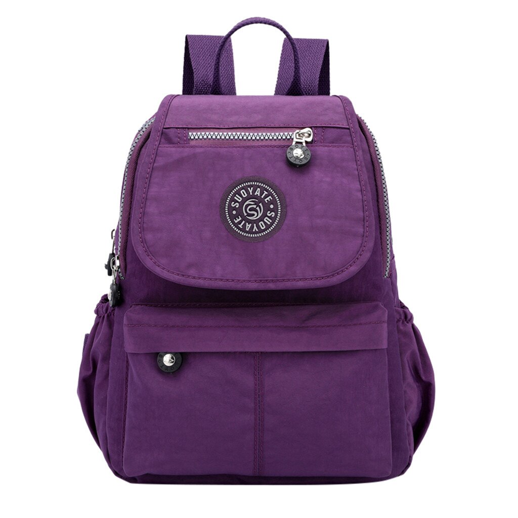 MAIOUMY-mochila impermeable de nailon con mango suave para mujer, bolsos escolares con cremallera, de viaje, multibolsillos,: B