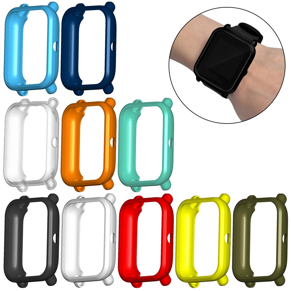 Watch Cover Case For Amazfit Bip S Smart Watch Accessorie Scratch Colorful Soft Cases Silicone Protector Cover Protection Case