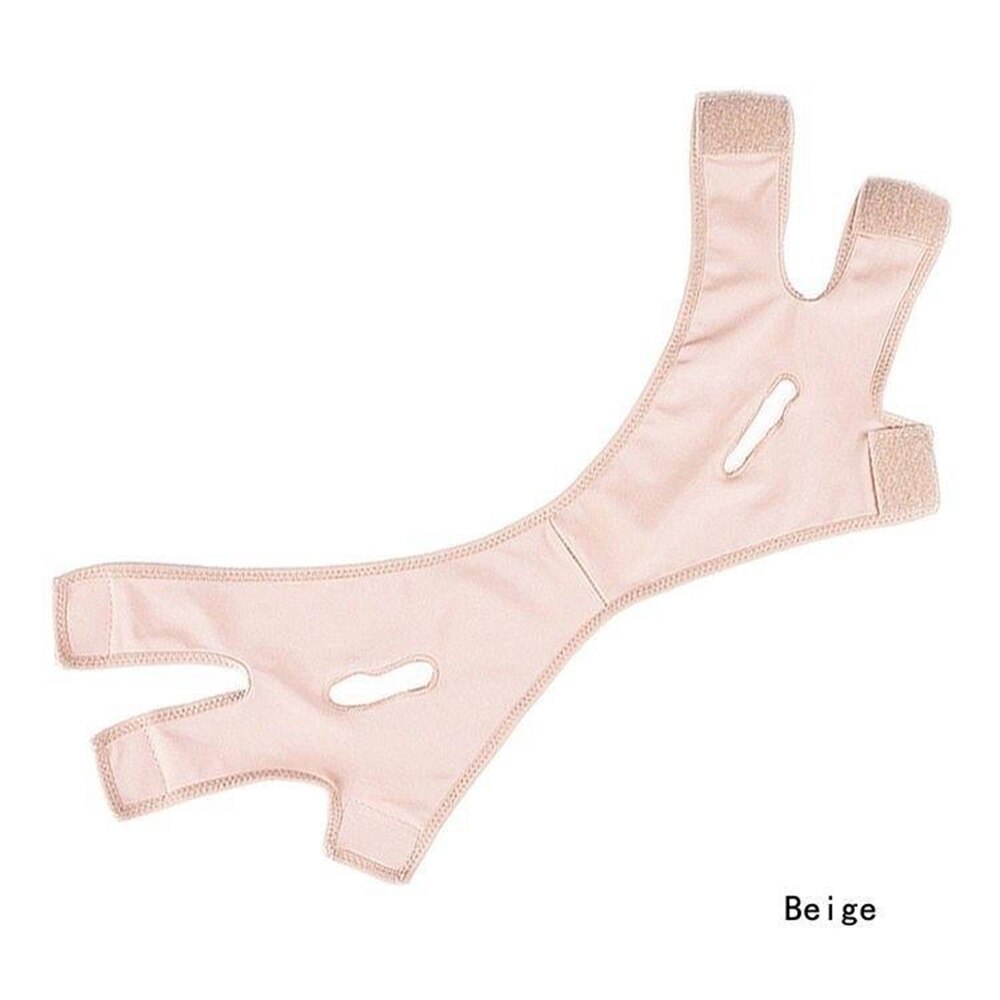 NEUE S-XL Doppel Kinn Gesicht Verband Schlank Aufzug hoch Anti Falten Maske Gurt Band V Gesicht Linie Gürtel Frauen Abnehmen dünne Gesichts Schönheit: S Beige