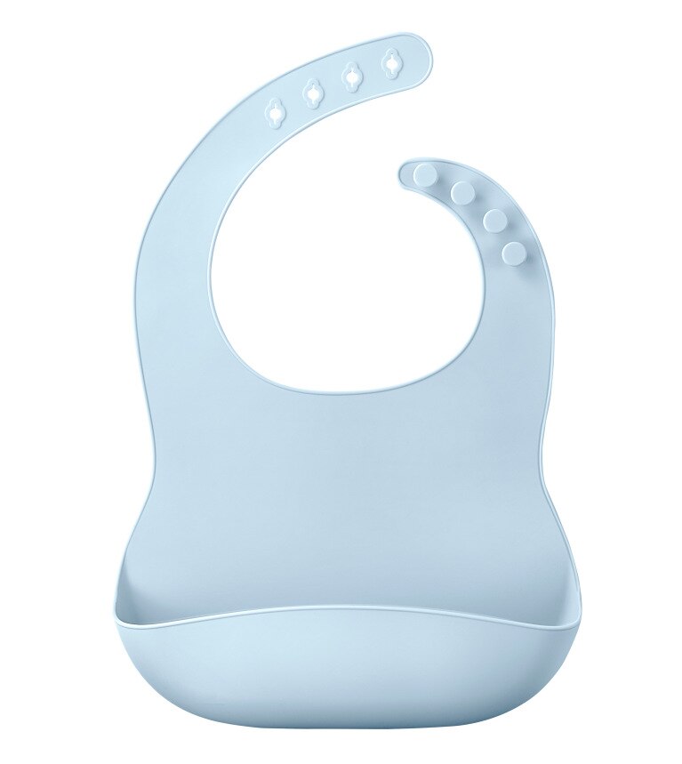 Pasgeboren Baby Siliconen Voeden Servies Waterdichte Baby Slabbetjes Voor Peuter Ontbijt Voedingen: Blue