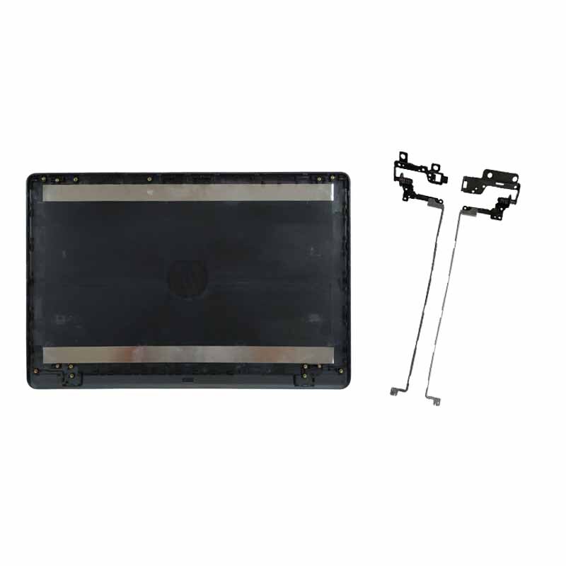 Capa para portátil hp 17-bs 17-ak 17-bs024ds 17-bs025ds 17-bs026ds 17-bs028ds 17-bs051od 17-bs011dx topo lcd prata capa/dobradiças: Black and Hinges