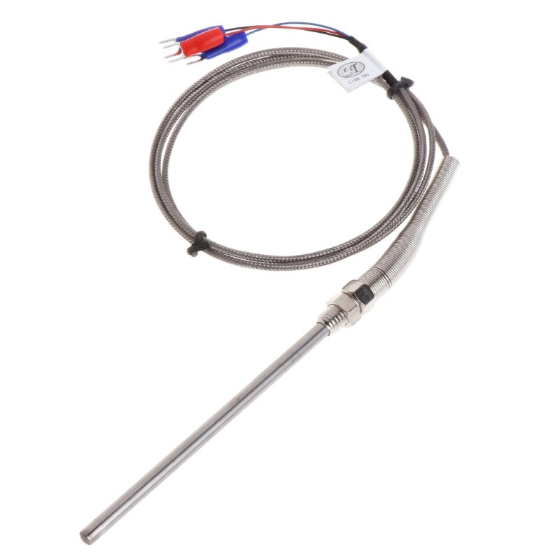 IDT PT100 Sensor de temperatura hilo M8 1M Cable de sonda de termopar 100mm 3 cables
