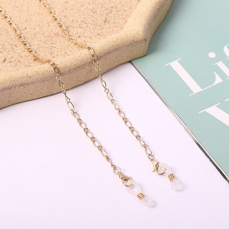 Glazen Strap Leesbril Opknoping Ketting Zonnebril Bril Holder Neck Cord Glazen Anti Metalen Ketting Twee Haken: 7