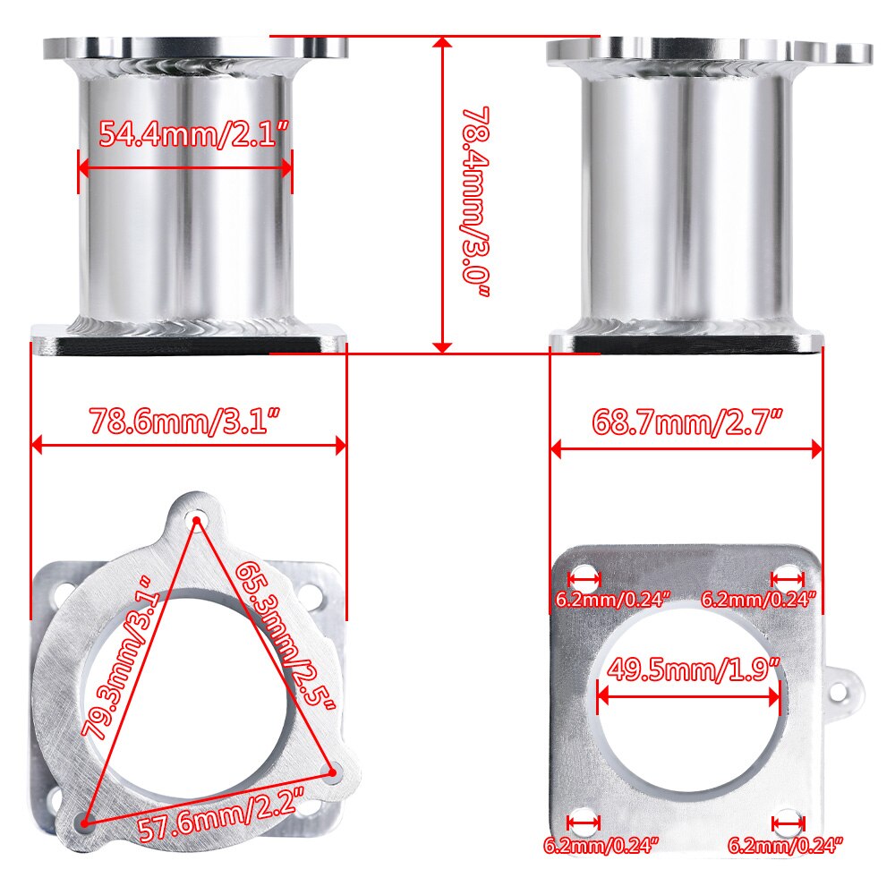 kit di rimozione EGR in alluminio circonvallazione di tranciatura per BMW serie 5 E60 E61 E61N 520i 525d 530d 535d kit di eliminazione EGR08