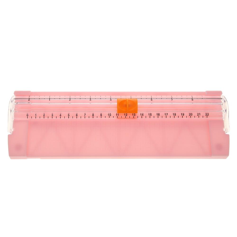1pcs A4/A5 Paper Trimmer Card School Cutter Patchwork Cutting Mat Machine Guillotine Pull-out Ruler Paper Card Cutting Blade: Type B Pink A5