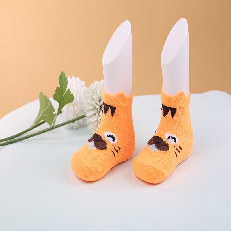 Calcetines antideslizantes de algodón para niños y niñas, medias cómodas de tubo suave, de 0 a 1 años,