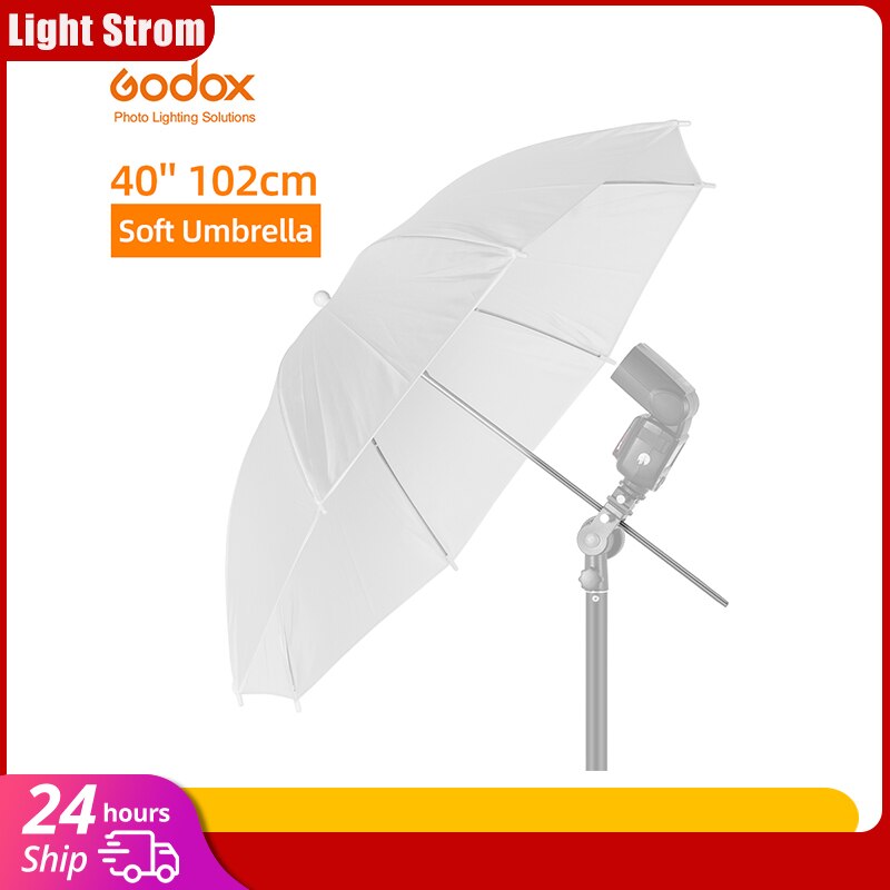 Godox 40&quot; 102cm White Soft Diffuser Studio Photography Translucent Umbrella for Studio Flash Strobe Lighting