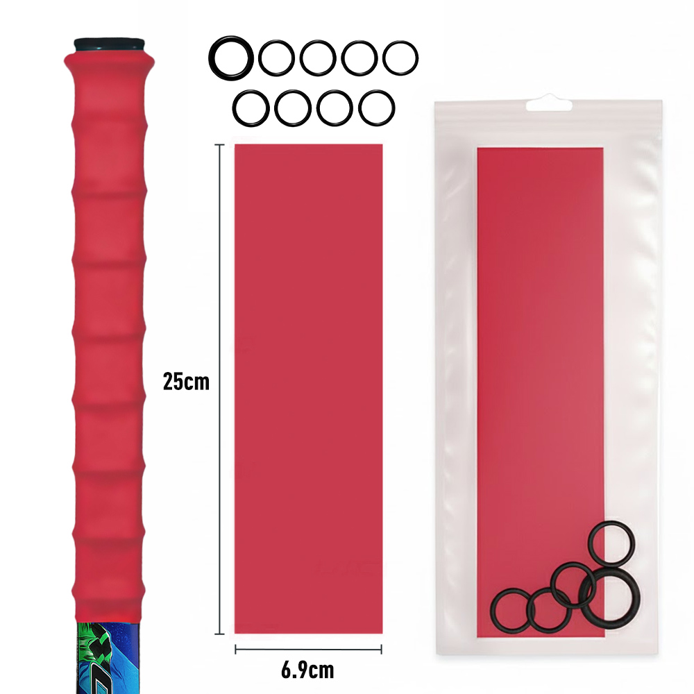 Cinta de Agarre para Palo de Hockey Hielo - Manguito Termorretráctil 6x25cm: Rojo