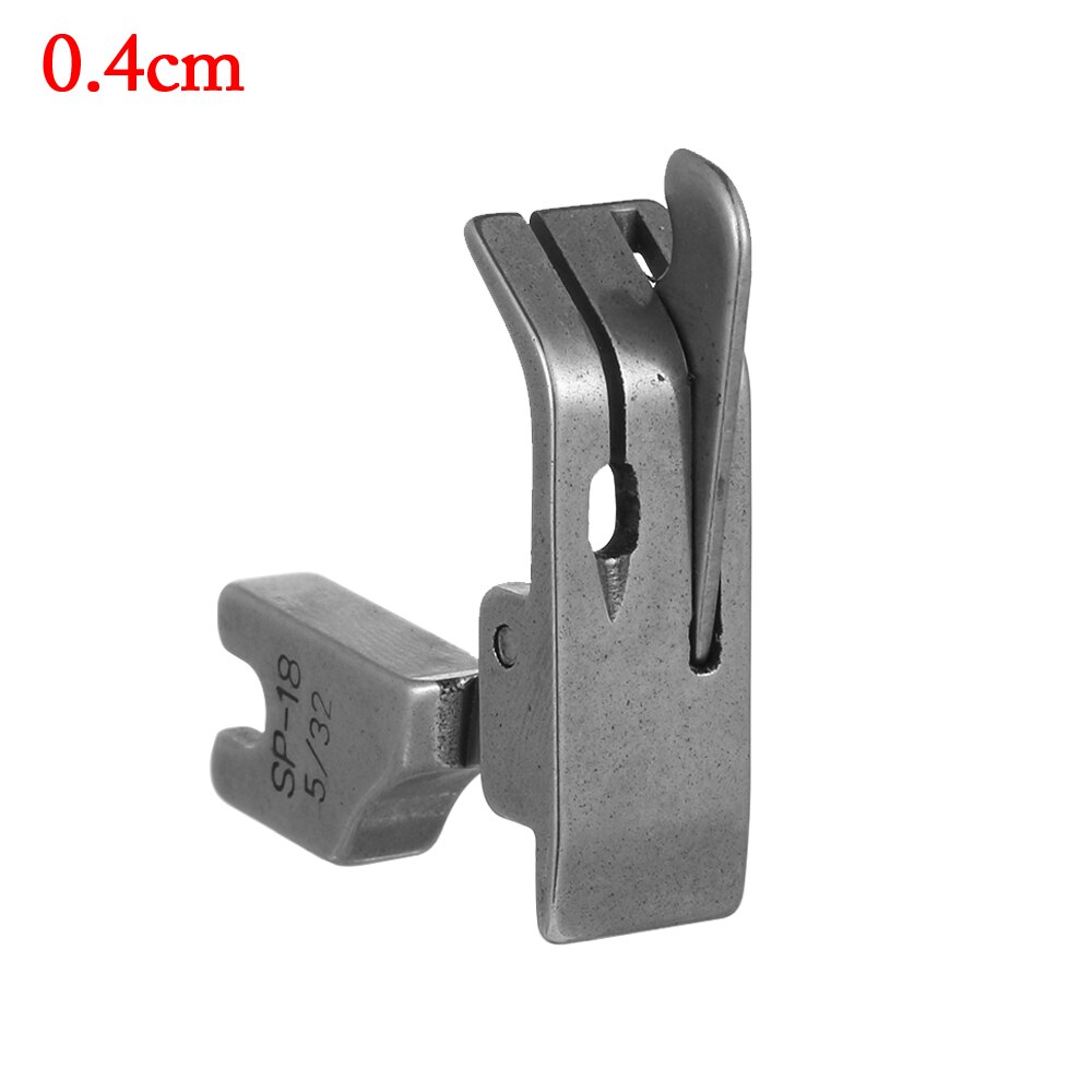 Pied-de-biche en métal pour Machine à coudre industrielle 1/4, 1/8, 3/8, 1/16, 3/16, 5/16, 1/32, SP-18, bord mobile, aiguille simple, 1 pièce: 0.4cm