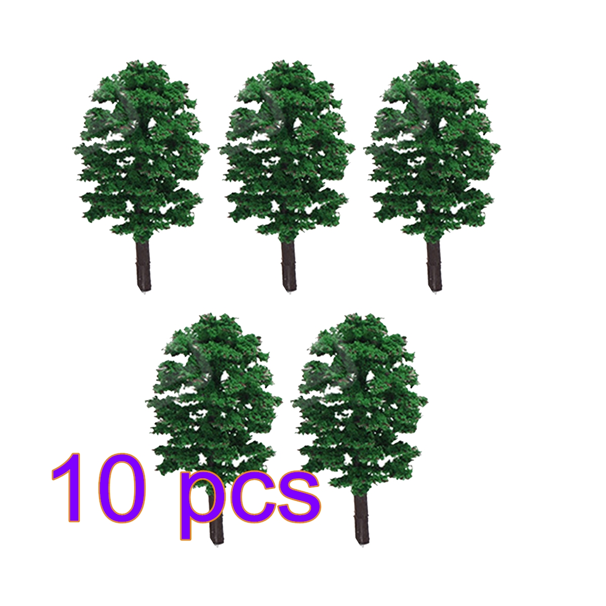 4/5/6/7/9/11/15 Cm Sandboxie Model Trees Micro Landscape Decoration For Roadsides - Green: 50pcs 9cm