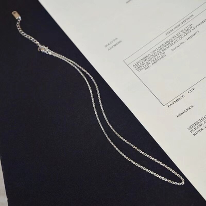 Catena di serpenti neutri di moda da donna catena di clavicola stile semplice catena in acciaio inossidabile a spina di pesce torsione catena d&#39;oro senza collana pendente