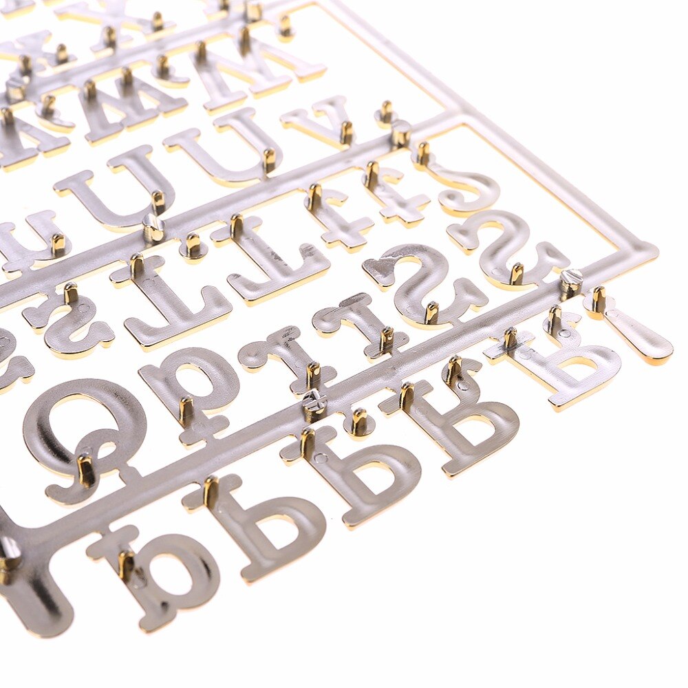 NNRTS Golden 120 Pcs Characters For Felt Letter Board Numbers Changeable Letter Board Words School Office Supplies