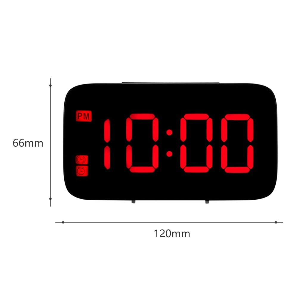 Voice-activated Alarm Clock LED Digital Display with Separate Snooze Button 12/24 Hour Setting USB Rechargeable for Bedroom