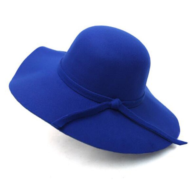 Felt Bowler Hawkins Felt Cap Wide Brim Ladies Trilby Feminino Hat Women Men Jazz Church Godfather Sombrero Caps Wool Fedora Hats