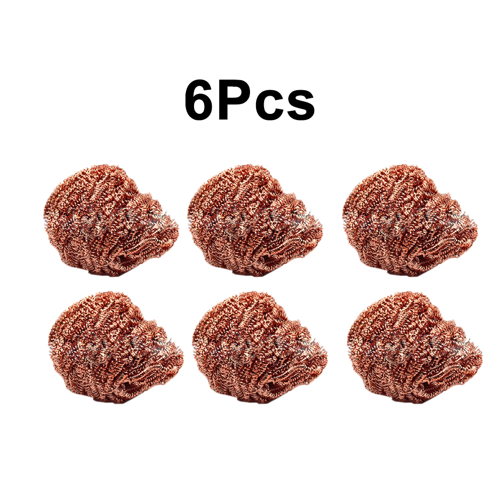 Limpiador de puntas de soldador, Bola de limpieza para desoldar, filtro de malla de soldador, Soporte de alambre de Metal, bola de acero, removedor de estaño: 6Pcs Sponger