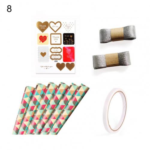 Papier d&#39;emballage pour bonbons, sans odeur, pratique, pliable, festif, tactile, emballage, 1 ensemble: 8
