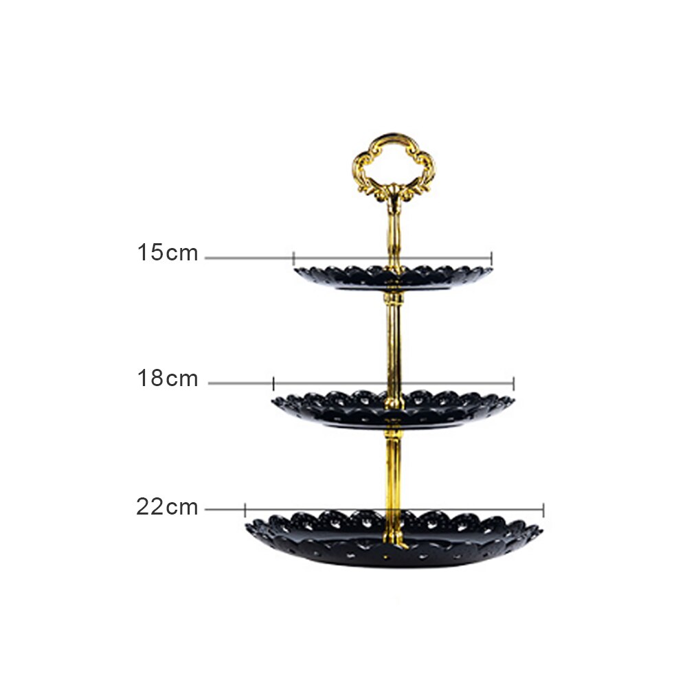 Afneembare Cake Stand Party Bruiloft Europese Stijl Keuken Home Decor Gebak 3-Tier Cupcake Fruitschaal Serveren Dessert Houder