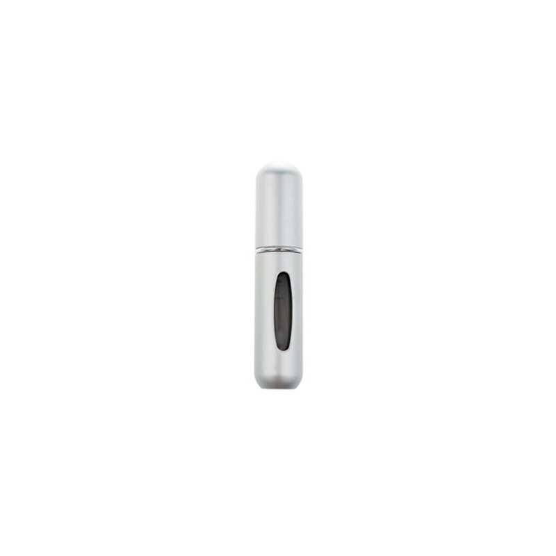 Bottom-filled Metal Shell 5ml Perfume Bottle Dropper Portable Sample Bottles Frosted Perfume Points Bottling Oil Bottle: Silver