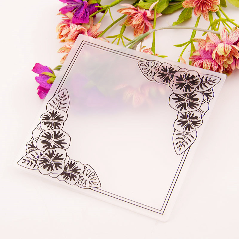 Planten Letters Embossing Mappen Maken Papieren Kaarten Ambachten Stencil Plakboek Template Plastic Transparante Postzegels Decor Handgemaakte