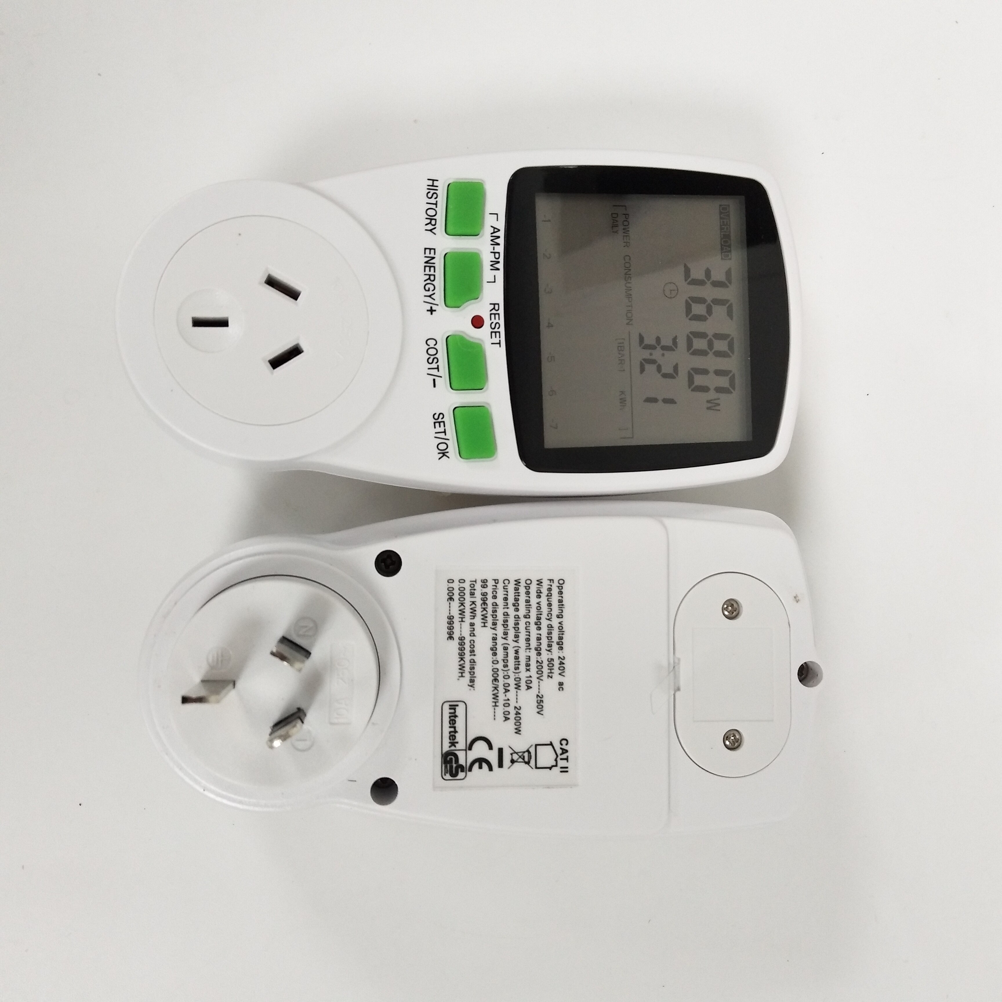 Australian Plug In Digital Voltage Wattmeter Power Analyzer Electronic Power Meter Energy Meter Automatic Kwh Power Switch