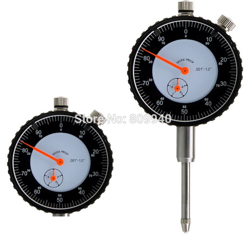 The Black Background With Red Pointer Inch Indicator 0-1 " x 0.001" Inch Dial Indicator