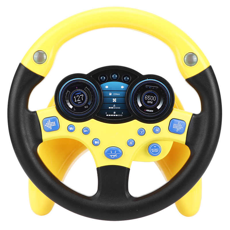 1 Elektronische Stuurwiel Speelgoed Met Licht Simulatie Auto Rijden Geluid Stuurwiel Kids Kinderen Muziek Educatief Speelgoed: 2